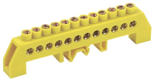 Шина изолированная тип "Стойка" IEK PE "земля" ШНИ-8х12-12-КС-Ж 12 групп желтый фото Шина изолированная тип "Стойка" IEK PE "земля" ШНИ-8х12-12-КС-Ж 12 групп желтый картинка